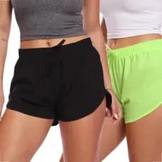 Kit 2 Shorts Tactel Feminino Shortinho Saida Praia Academia Reforçado Mini Shorts