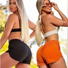 Kit 2 short tactel feminino casual saida de praia corrida shorts academia shortinho caminhada promoção