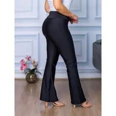 Calça Feminina Legging Flare Bailarina Cintura Alta