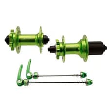 Par de Cubos Bike MTB GTA 36f K7 Barulhento 6 Martelos Rolamento Verde