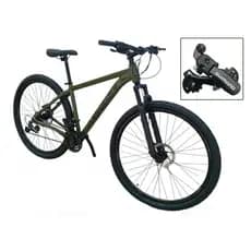 Bicicleta Aro 29 Absolute Nero 5 Verde Oliva Alumínio 21v Shimano Freio A Disco Garfo com Suspensão