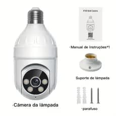 Proteção Total: Câmera de Segurança Wi-Fi 360° Sem Fio!