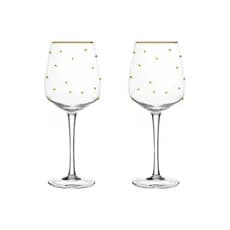 Conjunto 2 Taças para Vinho Balls Fio de Ouro 350ML