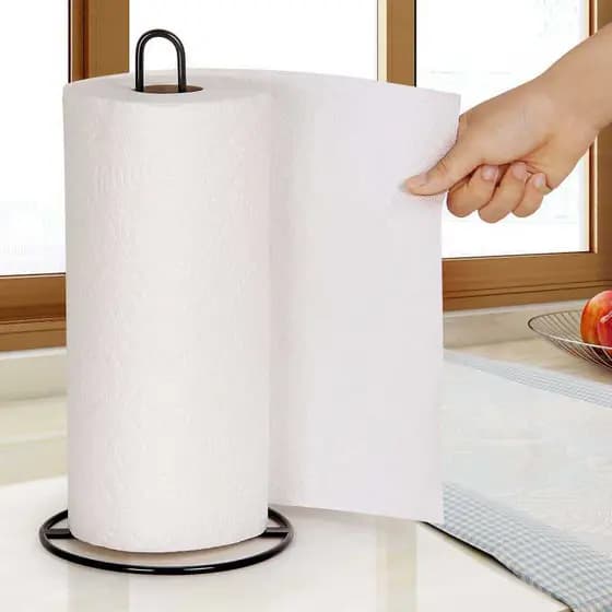 Suporte Vertical de Mesa para Papel Toalha - Cozinha Porta Guardanapos e Utensílios