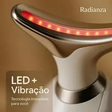 Massageador Facial com LED Vibração Efeito Rejuvenescimento