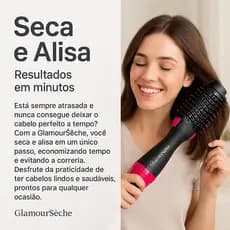 Escova Secadora 3 em 1 Alisa Seca Modela Cabelos Brilhantes