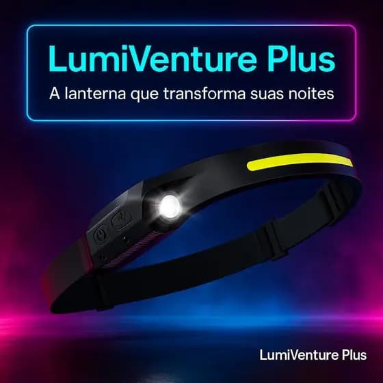 Lanterna de Cabeça LED COB Sensor Infravermelho Acampamento
