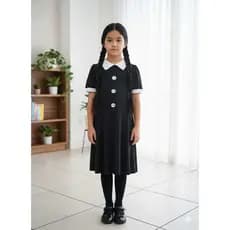 Fantasia Infantil Menina Halloween Vestido Wandinha Addms Halloween Fantasia Infantil