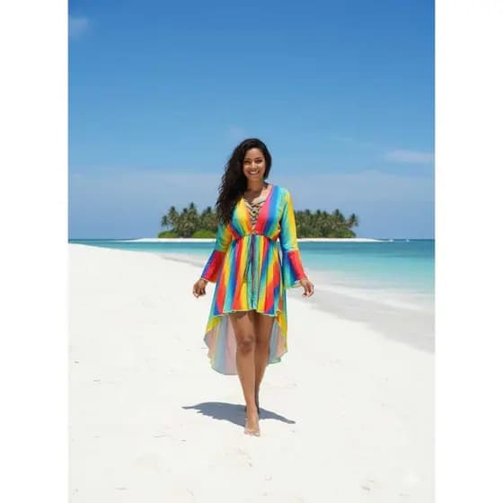 SAIDA E PRAIA COLORIDA /KIMINO/VESTIDO DE PRAIA MODA PRAIA MODA FEMNINA