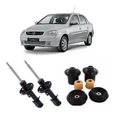 Par Amortecedor+ Kit Dianteiro Corsa Sedan 2002 2003 2004 05