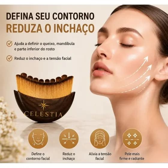 Escova Facial para Massagem e Drenagem Linfática | Cerdas Ultra Macias para Skincare