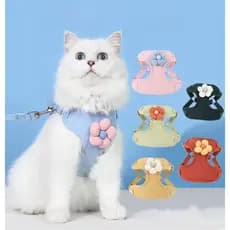 Coleira Peitoral Colete Com Guia Para Cachorro, Gatos, Cães Pequenos com guia para pet colete confortável