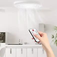 Ventilador Luminária 30W de Teto Luz Led com Controle Remoto Bivolt