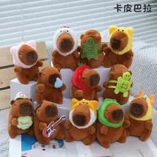 Chaveiro Capybara Kawaii – Capivara de Pelúcia Fofa Pingente para Bolsa e Mochila