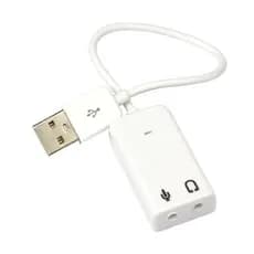 Placa De Áudio 7.1 Adaptador P2 para USB Fone