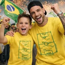 Camiseta Novo Manto Brasil Tetra Copa do Mundo 1994 Masculina e infantil envio rapido