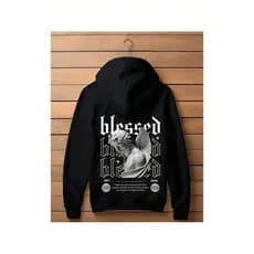 Blusa de Moletom Masculino Respect Angel Blessed Canguru Streetwear Lançamento Envio Imediato
