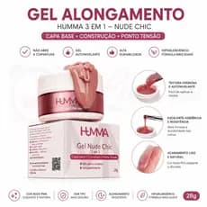 Gel Humma Construtor Alongamento De Unhas Sem HEMA & SEM TPO HIPOALERGÊNICO