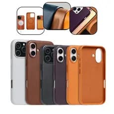 capinha capa case magsafe de couro proteção para iphone 11 12 13 14 15 16 16E pro plus promax