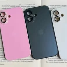 Capinha De Vidro AG glass Fosca Para IPhone 16 16plus 16pro 16promax Proteção Lente da câmera