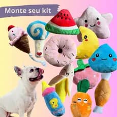 Pelúcias com apito - Brinquedos P/ Cachorro Pet -  Mordedor Bichinho Luxo