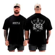Camiseta Camisa Oversized Top Academia Lenhador Musculação Treino Maromba Grande 100% Algodão