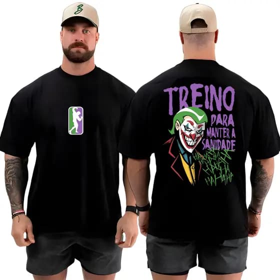 Camiseta Camisa Oversized Top Academia Musculação Treino Best Coringa Mode 100% Algodão Qualidade