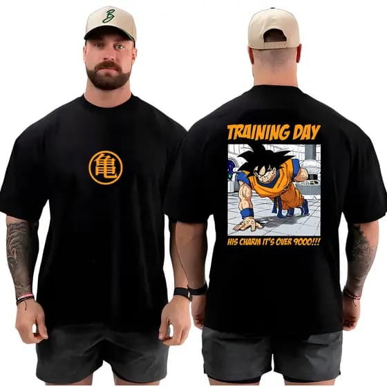 Camiseta Camisa Oversized Top para Academia Musculação Training Day Streetwear 100% Algodão