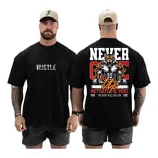 Camiseta Oversized Academia Tigre Musculação Treino Bodybuilder Streetwear 100% Algodão Lançamento