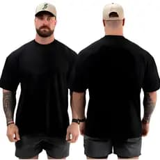 Camiseta Camisa Oversized Top para Academia Musculação Streetwear 100% Algodão