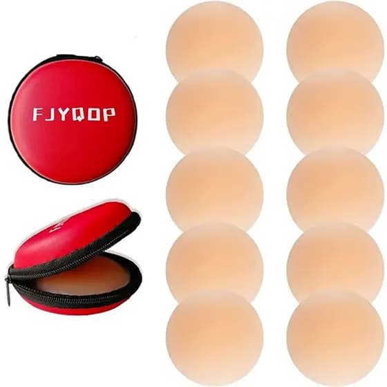 10 Unidades(5 par) Protetor Tapa Mamilos Silicone Adesivo Reutilizável