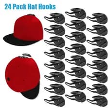 24/48 pcs Ganchos Adesivos Para Chapéu Porta Baseball Rack Organizador Pendurar Parede Armazenamento