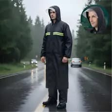 Capa de Chuva Impermeável Leve Masculina Feminina Dobrável PVC