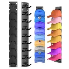2 Caixas De Armazenamento De Boné De Beisebol De Pacote , Rack De Chapéu Adesivo Forte Montado Na Parede , Suporte De Ex