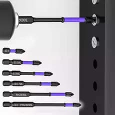 Conjunto de 6 peças de chave de fenda antiderrapante à prova de choque com poderoso ímã de alta dureza
