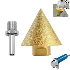Para polimento de telha cerâmica fresa cônica M14 rosca 50mm diamante chanfradura broca + M14 haste de conexão