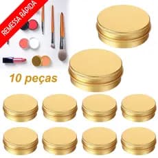 10 peças Latas de alumínio, latas vazias de viagem, frasco de amostra cosmético, recarregável, latas de pomada