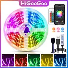 HiGooGoo 10/20/30/40M Fita LED APP Controle Remoto RGB 16 Cores Sala TV Decoração De Computador Sincronização De Música