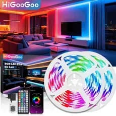 HiGooGoo Fita De Led APP E Remoto Controle Faixa De Luz LED RGB Fita Para TV Sincronização De Música Com Fonte