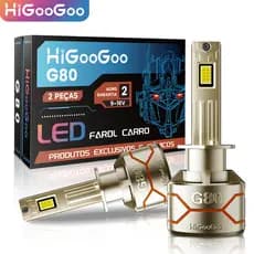 HiGooGoo G80 2 Peças 56000LM Farol De Neblina 280W Carro LED Lâmpadas Altas/Baixas Com Dissipação Rápida De Calor H1 H3