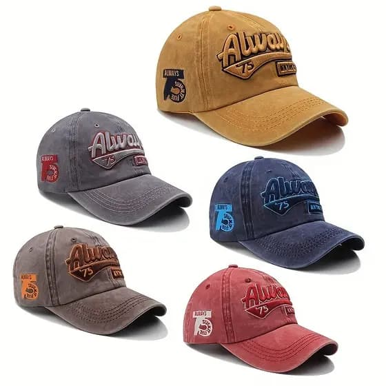 Bonés De Beisebol Vintage Do Velho Lavado Cowboy Masculino E Feminino Rua Cem Alfabetos Bordado Beirais Curvos Boné