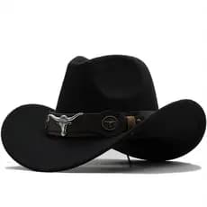 Chapéu De Cowboy Ocidental , Aba De Rolo Tibetano , Boné De Cowgirl , Jazz , Fedora Feltro Étnico