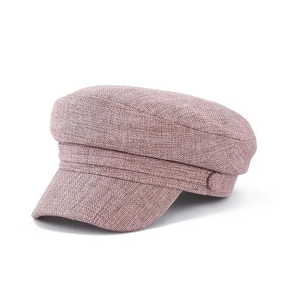 Boina De Verão Mulher Fina Algodão Linho Japonês Versão Coreana Branco Plana Superior Protetor Solar Net Vermelho Britân