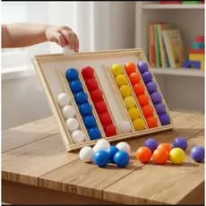 Jogo de Tabuleiro Desafio da Bolinhas Color Educacional Sensorial Interativo Crianças e Adultos