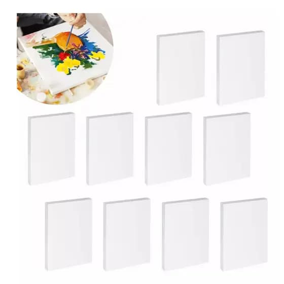 Kit 10 Tela De Pintura 20x30 Algodão P/ Guache Óleo Acrílica Artista Escolas Premium