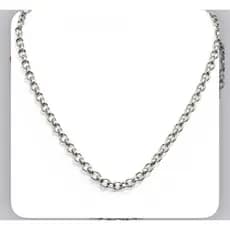 Cordão de aço Elo Português 60 cm x 4 mm