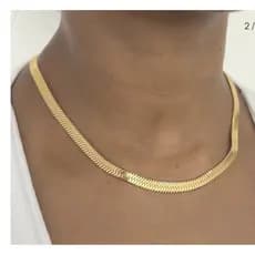 Colar fita / aço dourado