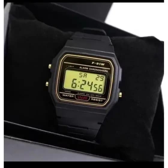 Relógio digital F-91W Premium Series  digital a prova d água