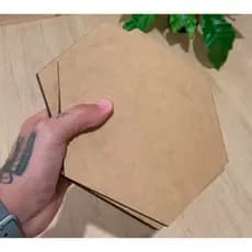 KIit 10 Unidades Hexagono Colmeia 20cm Cabeceira Decoração Parede MDF 3mm Envio Imediato