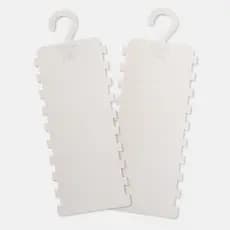 Kit 2 Cabide Porta Faixa Bebê Organizador de Laços e Tiaras em MDF Branco com Gancho Removível!
